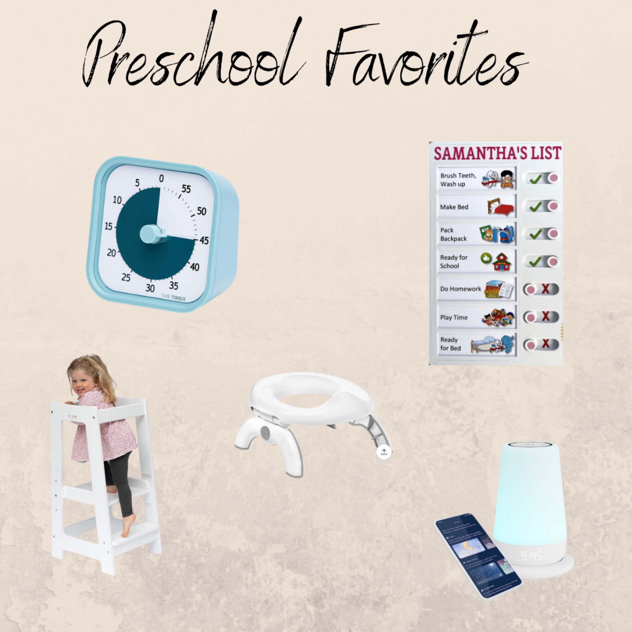 Preschool favorites/ toddler/timer/ routine list

#LTKkids #LTKfamily
