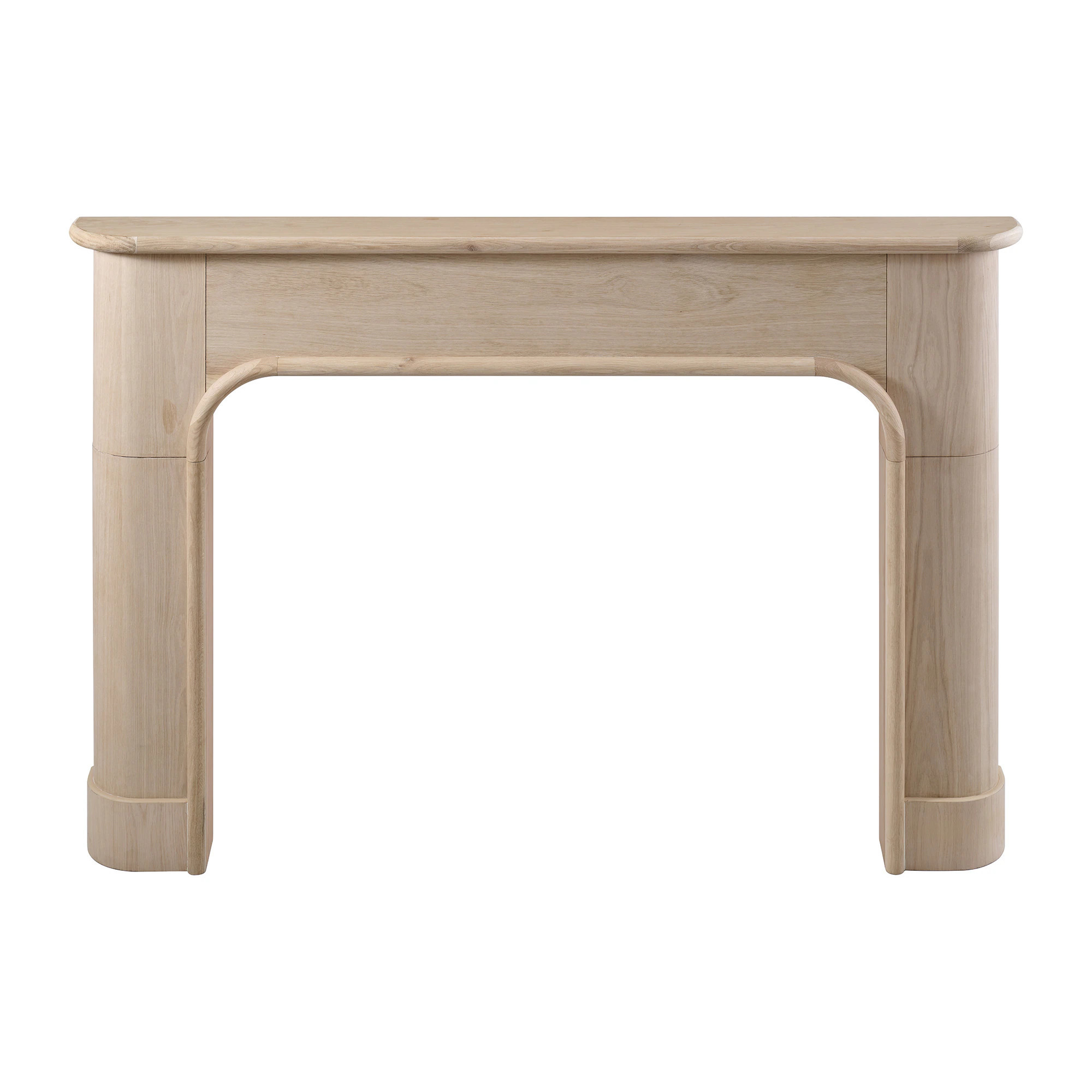 Modern Ember 80-in W x 54-in H Unfinished Oak Modern Fireplace Surround in White | WILLOW-BEND-5642-UN | Lowe's