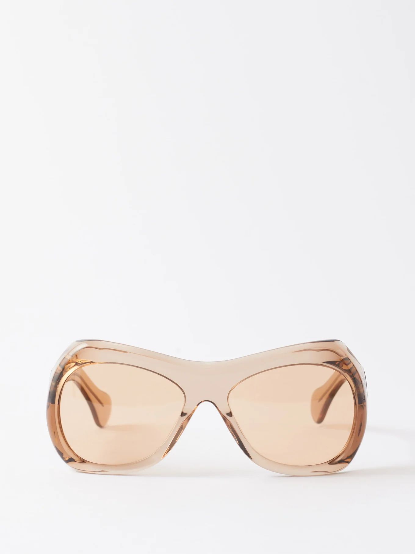 Soledad oversized round-frame acetate sunglasses | Matches (UK)