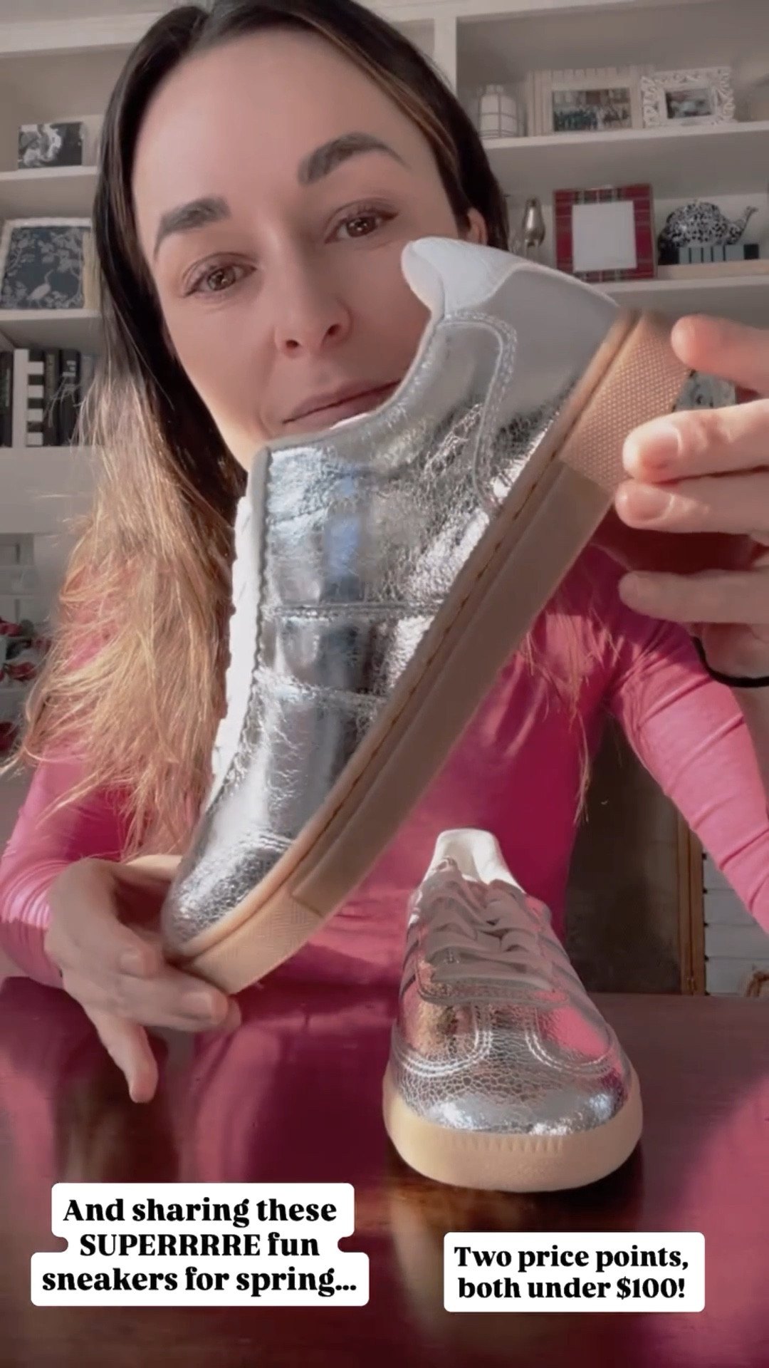 And sharing these SUPERRRRE fun sneakers for spring… Two price points, both under $100!