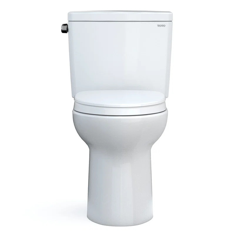 TOTO® Drake® Two-Piece Elongated 1.28 GPF Universal Height TORNADO FLUSH® Toilet with CEFIONTE... | Wayfair North America