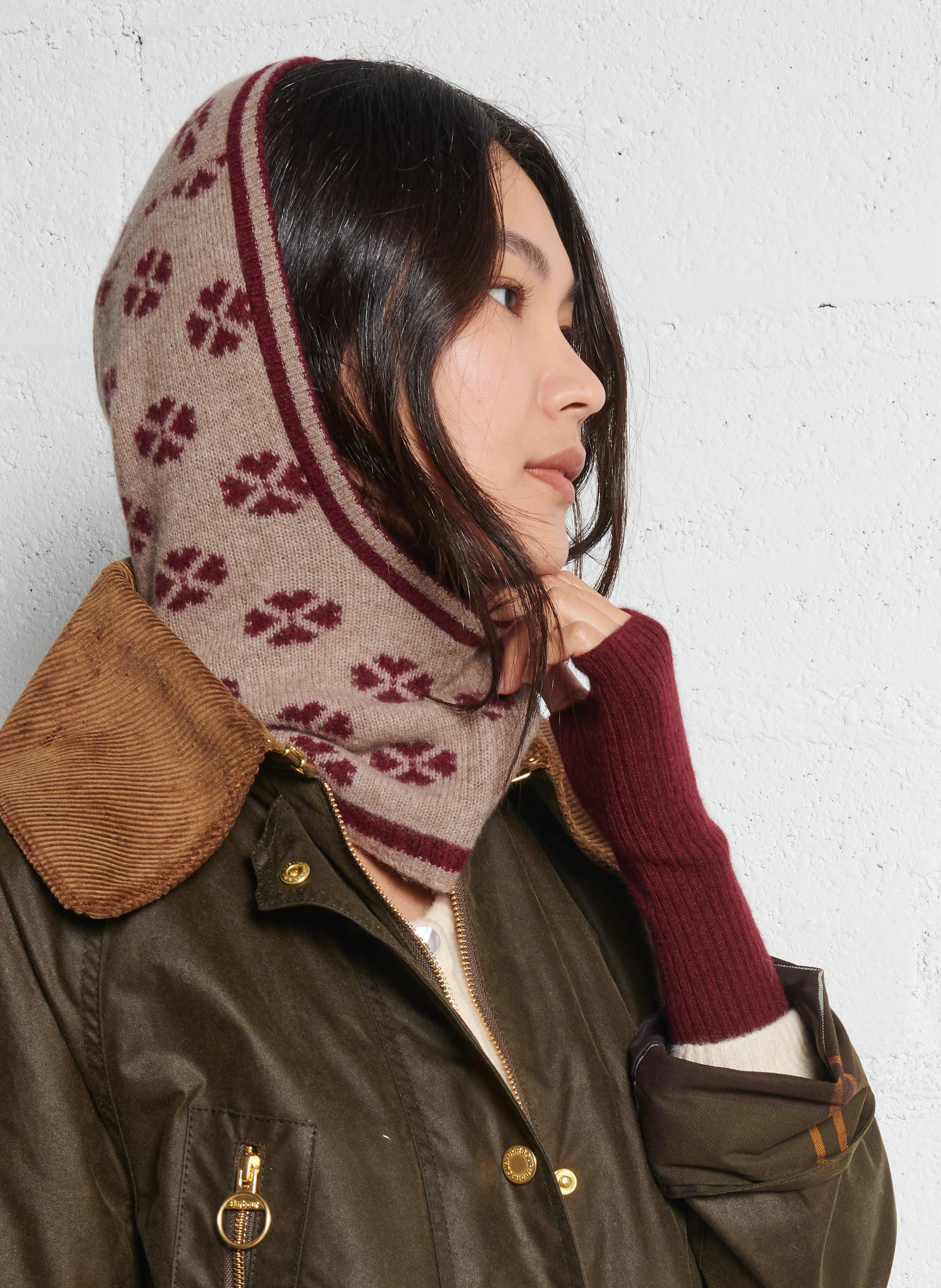 Koon - Cagoule imprimée en cachemire - Taille Unique - Beige | Place des tendances (FR)