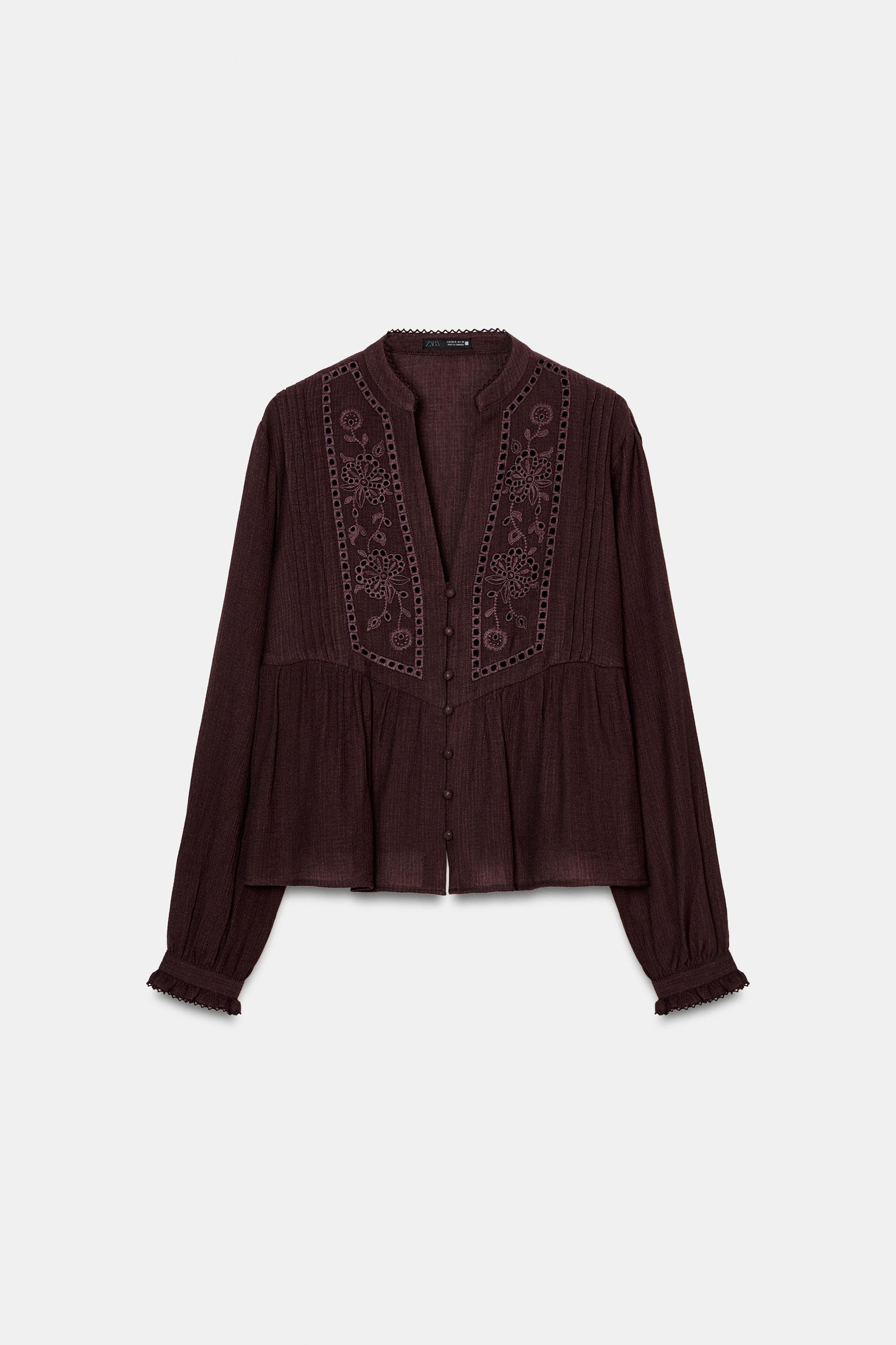 EMBROIDERED BLOUSE | Zara US
