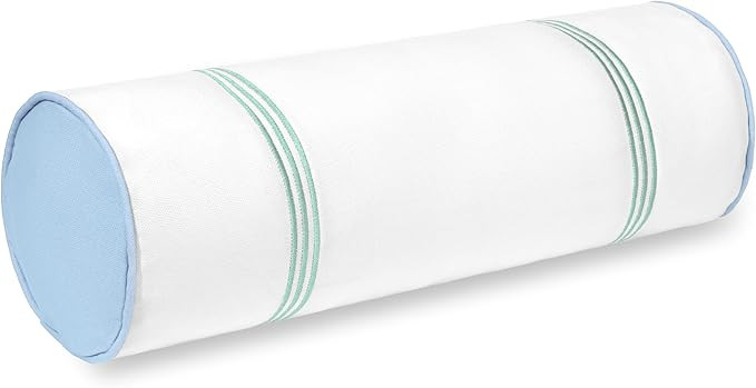 Hofdeco Premium Coastal Grandmillennial Patio Indoor Outdoor Bolster Pillow Cover Only, 6"x20" Wa... | Amazon (US)