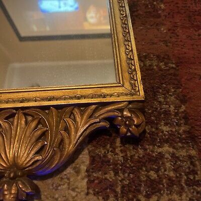 Carved Chippendale Style Mirror with Gold Gilt Trim Gold Gilt Flower Urn   | eBay | eBay US
