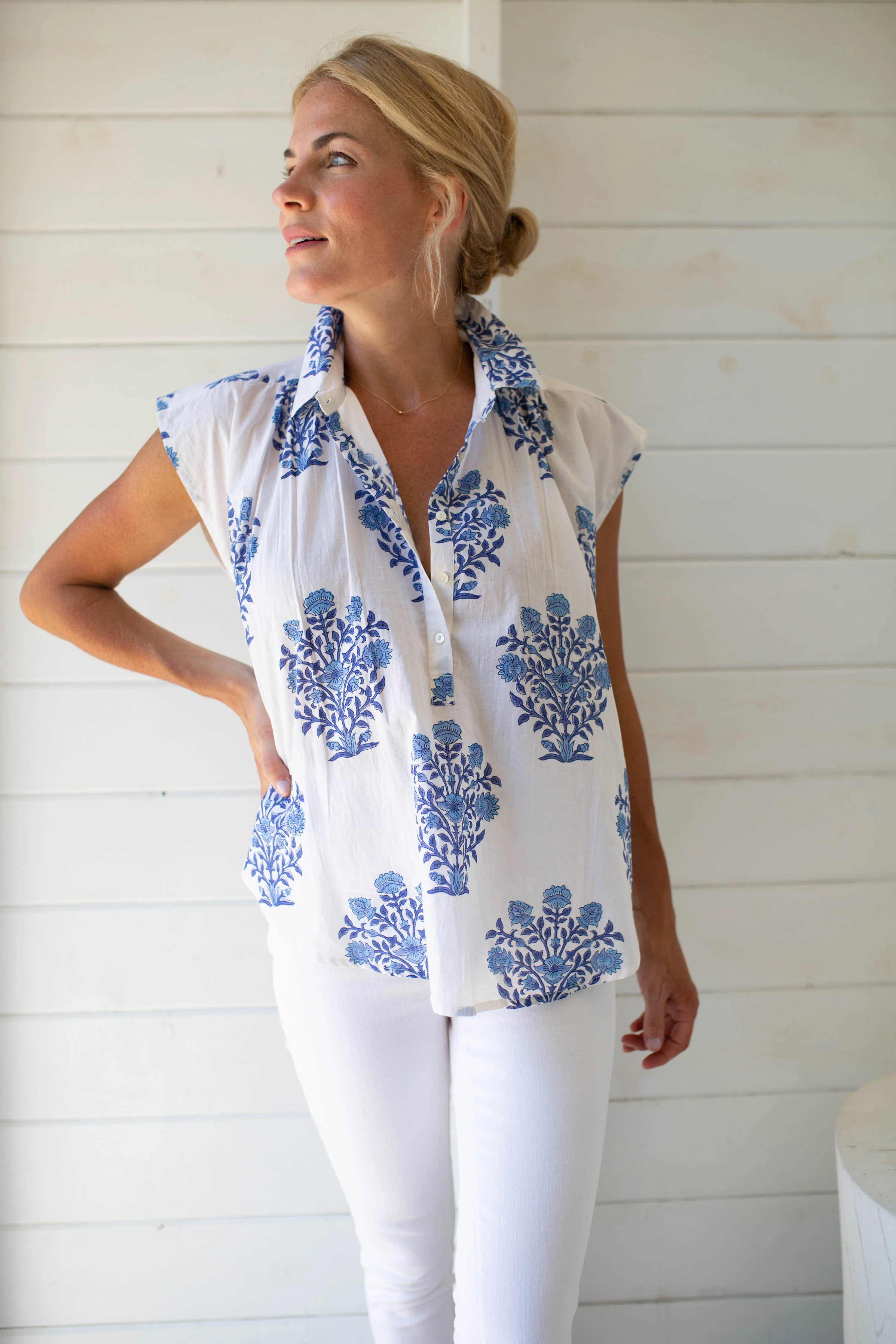 Diane Top - Blue Gardenia | Marea