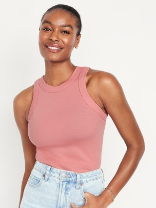 Fitted Rib-Knit Tank Top for Women | Old Navy (US)
