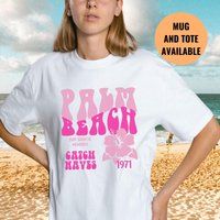Palm Beach Shirt, Preppy Trendy Tshirt, College Surfer Girl, Surf Oversized Tshirt, Shirt | Etsy (US)