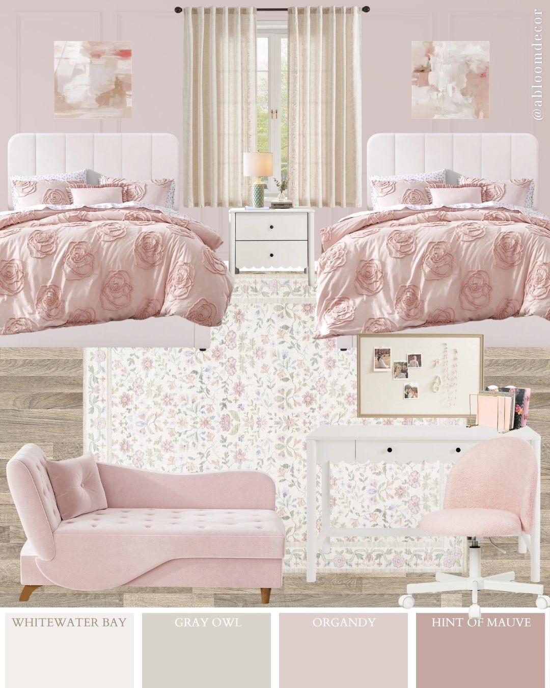 Soft pink shared girls room design idea

#LTKHome #LTKmomlife #LTKKids