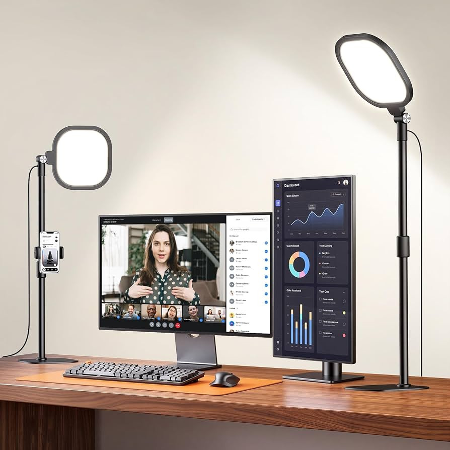 2 Packs Video Conference Lighting for Zoom Meeting, Webcam, Computer | Amazon (US)