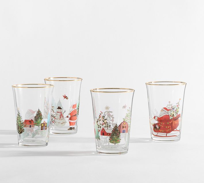 Christmas in the Country Tumblers - Set of 4 | Pottery Barn (US)