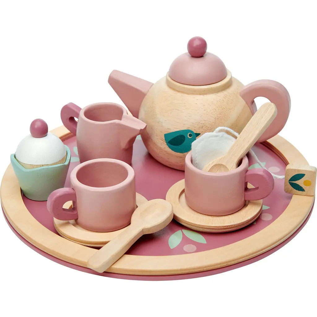 Tender Leaf Toys Mini Chef Birdie Tea Set in Pink at Nordstrom | Nordstrom