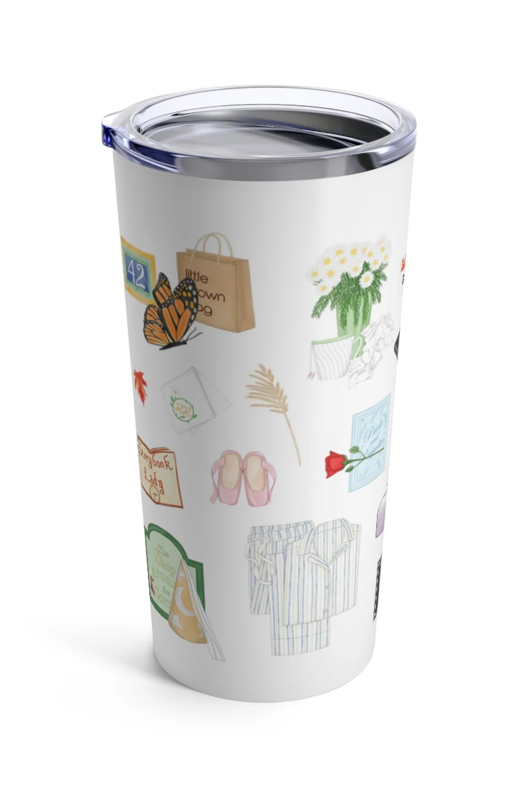 Laptop Love Story in NYC Stainless Steel Tumbler Travel Mug // Fan Gift - Etsy | Etsy (US)