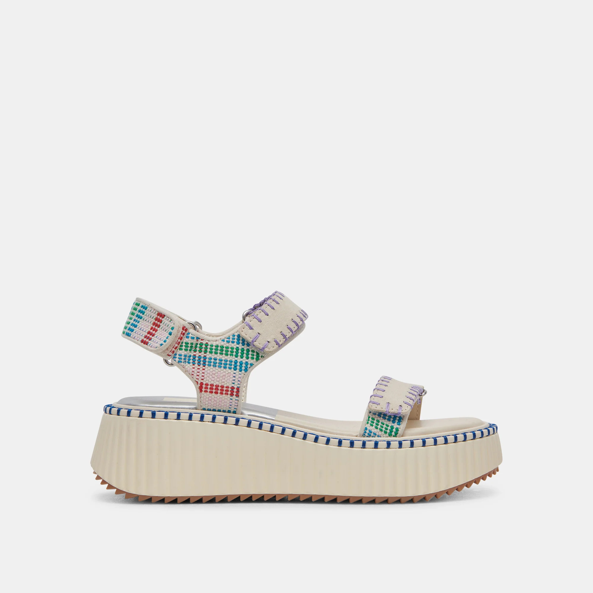 DEBRA SANDALS IVORY MULTI NUBUCK | DolceVita.com