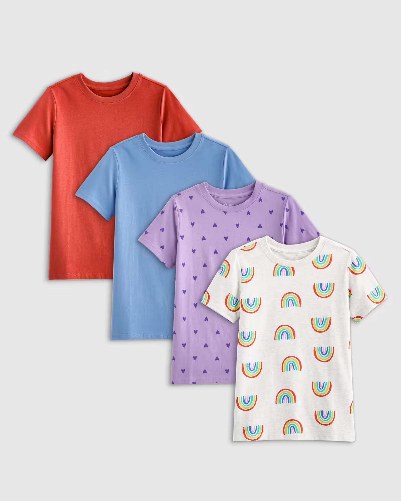 Girl's 100% Organic Cotton Jersey Short Sleeve Tee (4-Pack) | Quince
