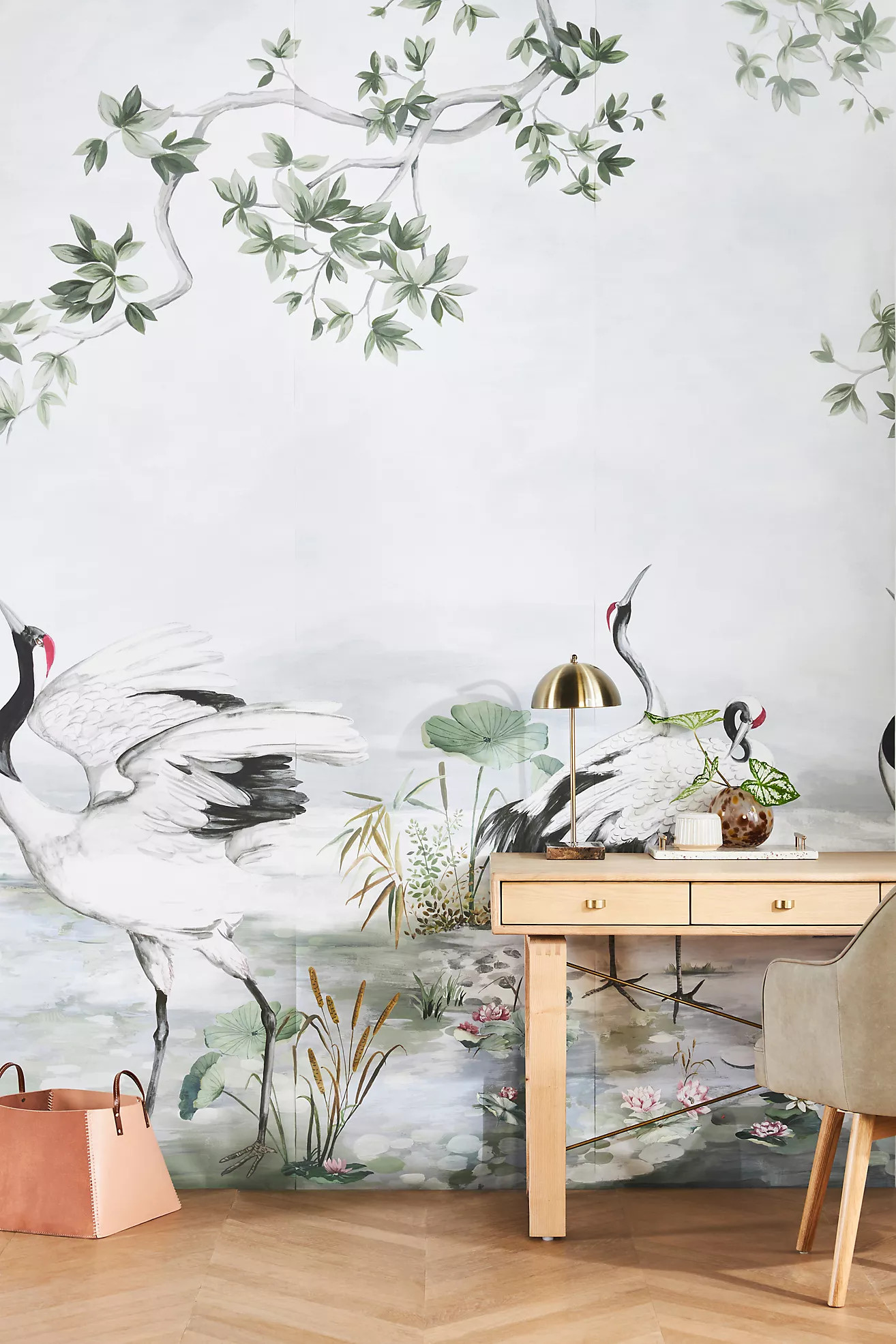 Crane Animal Wall Mural | Anthropologie (US)