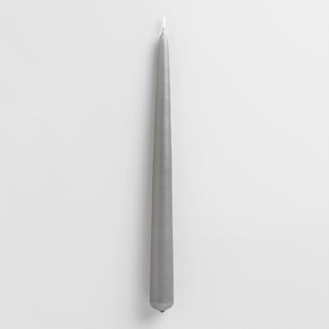 Gray Taper Candles 2 Pack | World Market