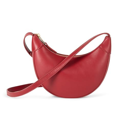 The Drop Women’s Kinsley Cresent Crossbody Bag, Dark Red, One Size | Amazon (US)