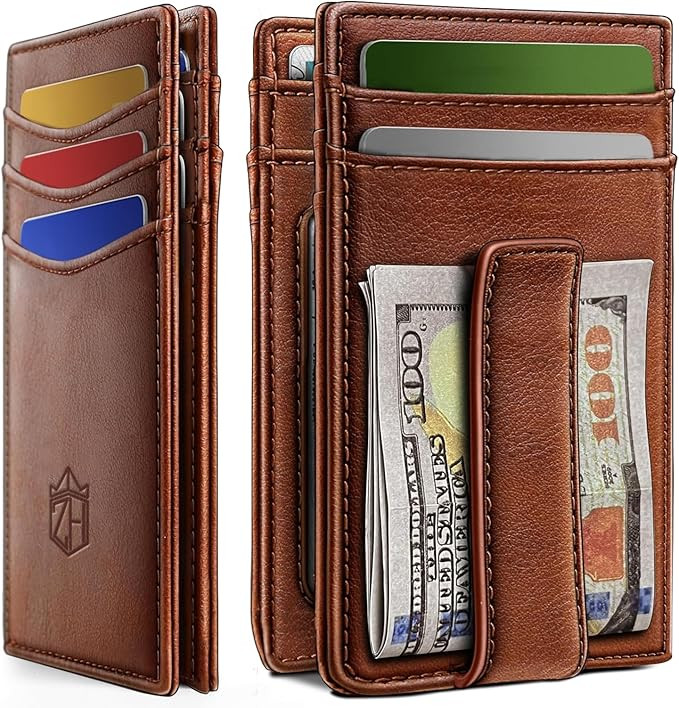 Zitahli Magnetic Closure Slim Wallet- Front Pocket Wallet for Men, 12+ Card Capacity ID Window | ... | Amazon (US)