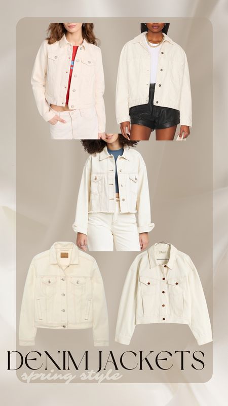 Denim jackets at mixed price points for spring! I love layering a white denim jacket with a casual outfit. 

Casual style, denim jacket, white jacket

#LTKfindsunder100 #LTKfindsunder50 #LTKstyletip