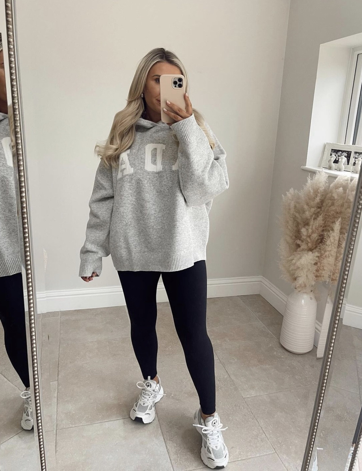 Knit jumper hoodie, black leggings, trainers

#LTKstyletip #LTKeurope #LTKSeasonal