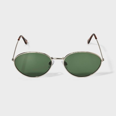 Men's Shiny Metal Oval Sunglasses - Original Use™ Gunmetal | Target