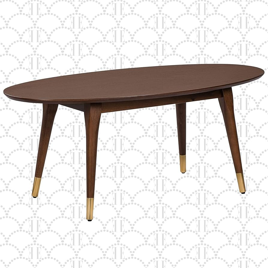 Elle Decor Clemintine Mid-Century Modern Living Room Furniture Collection, Oval Coffee Table, Wal... | Amazon (US)