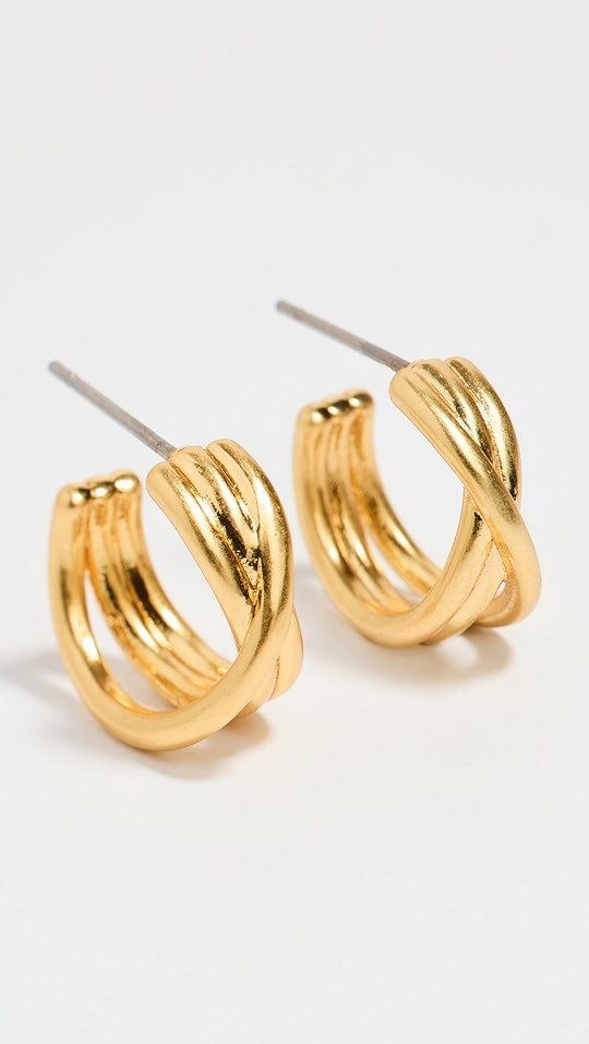 Madewell Crossing Huggie Hoop Earrings | SHOPBOP | Shopbop
