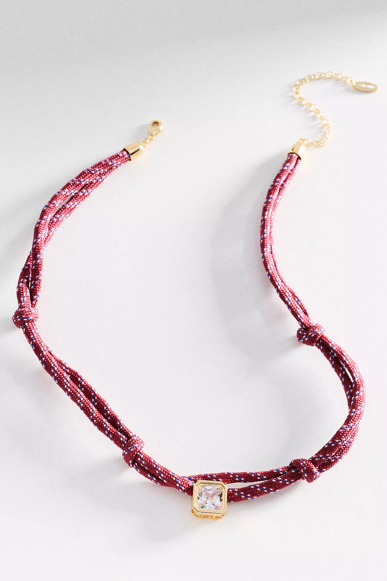 Knotted Double-Cord Crystal Necklace | Anthropologie (US)