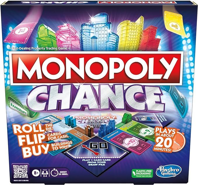 Hasbro Gaming Monopoly Chance Board Game for Adults and Kids | Fast-Paced Family Party Game | Age... | Amazon (US)