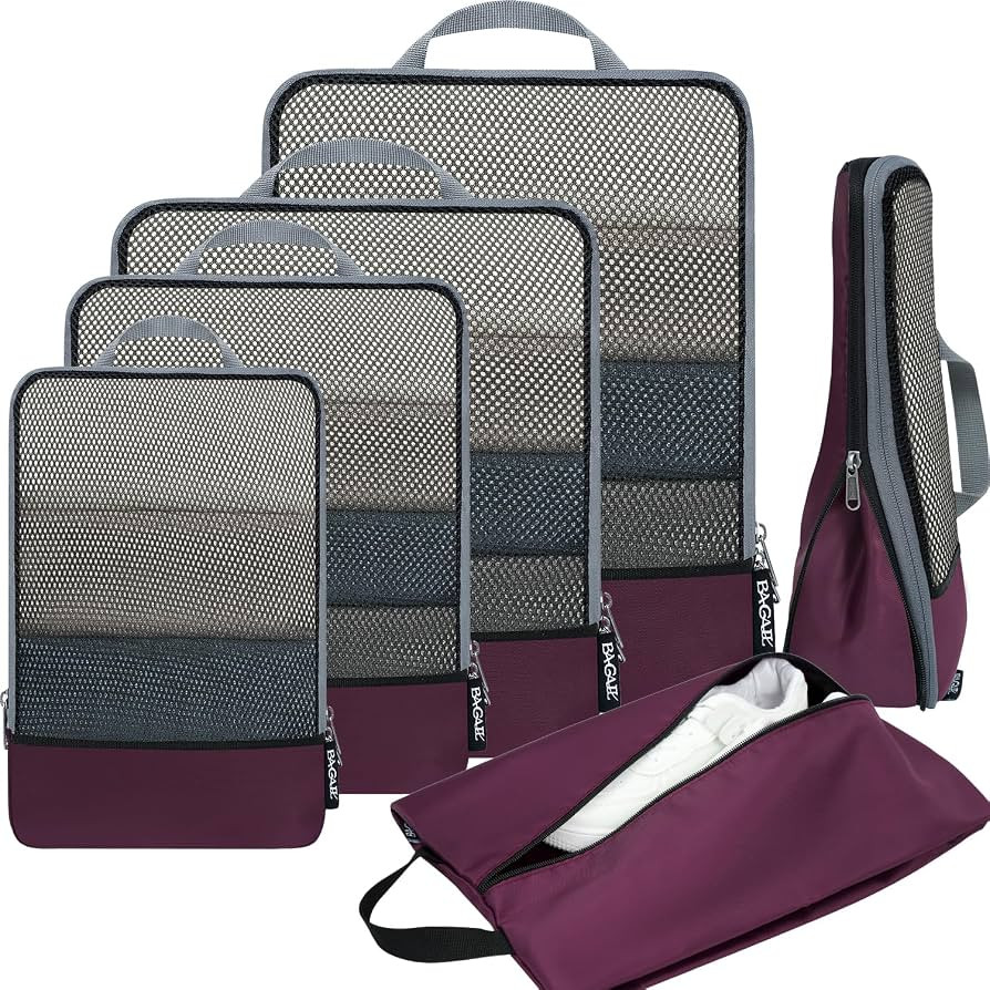 BAGAIL 4 Set/6 Set/8 Set Compression Packing Cubes Travel Accessories Expandable Packing Organize... | Amazon (US)