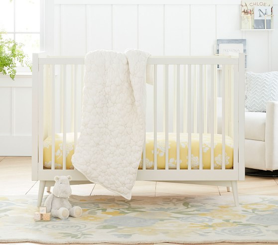 west elm x pbk Mid-Century Convertible Crib | Pottery Barn Kids