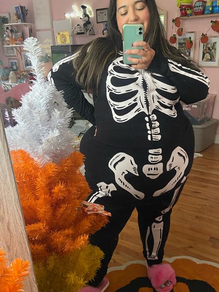 The coziest and spookiest onesie 💀✨

#LTKHoliday #LTKSale #LTKSeasonal