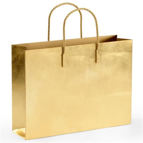 Chelsea House Hollywood Regency Antique Gold Metal Chic Tote Magazine Rack | Kathy Kuo Home