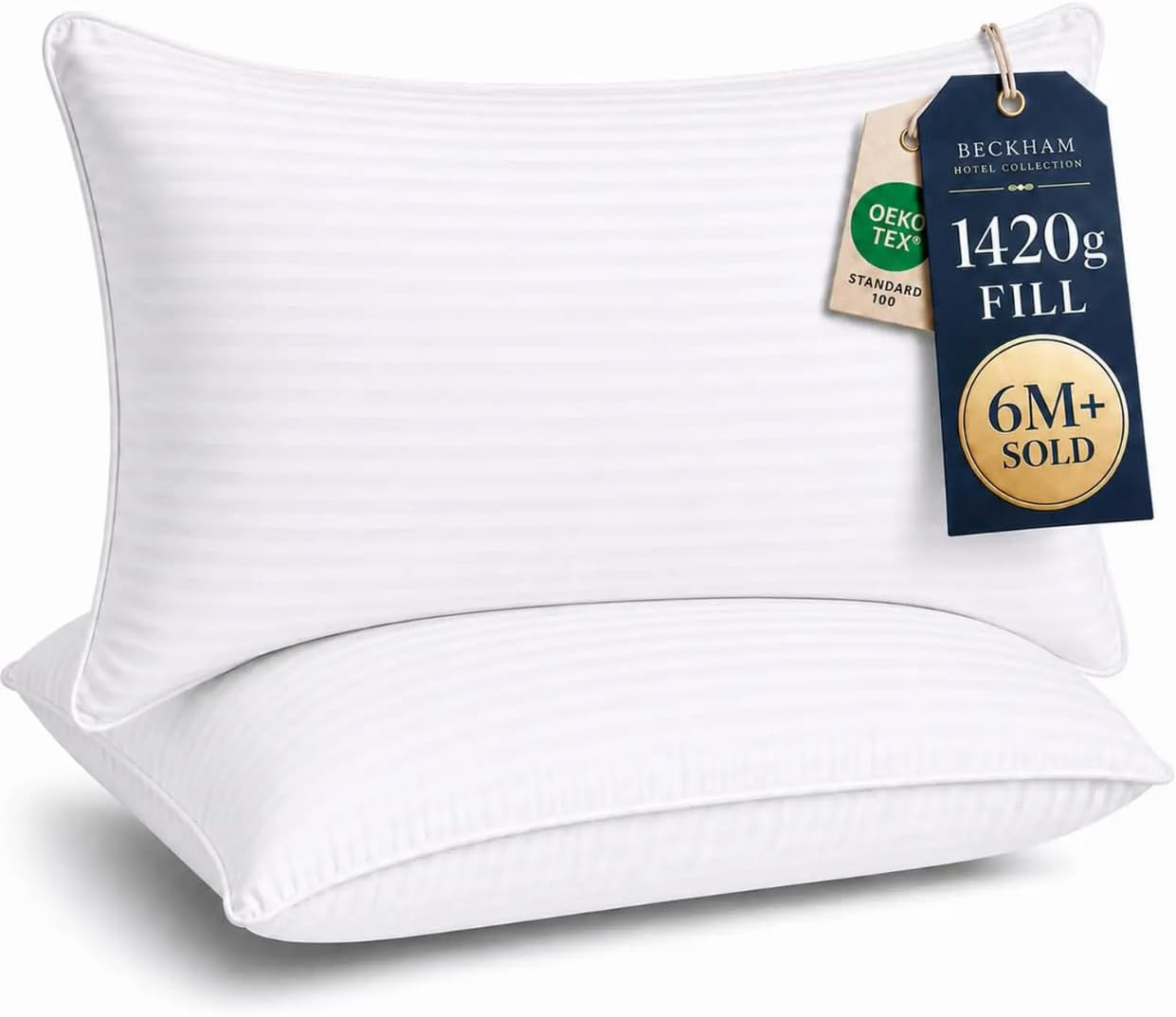 Beckham Hotel Collection Bed Pillows King Size Set of 2 | Amazon (US)
