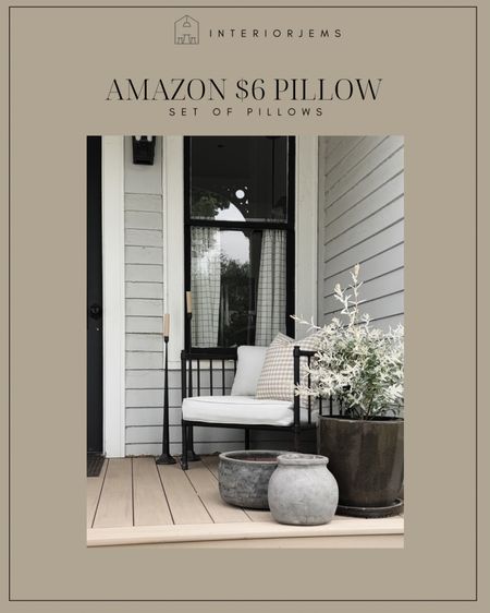 Love these Amazon pillow covers, they are only $6.50 apiece as he said, 20 x 20 pillow cover, gang pillow cover, Amazon Quik shipping, sofa, pillow, bed pillow. I’ve actually had these on our porch for three years and they have hardly faded. 

#LTKsalealert #LTKhome #LTKstyletip