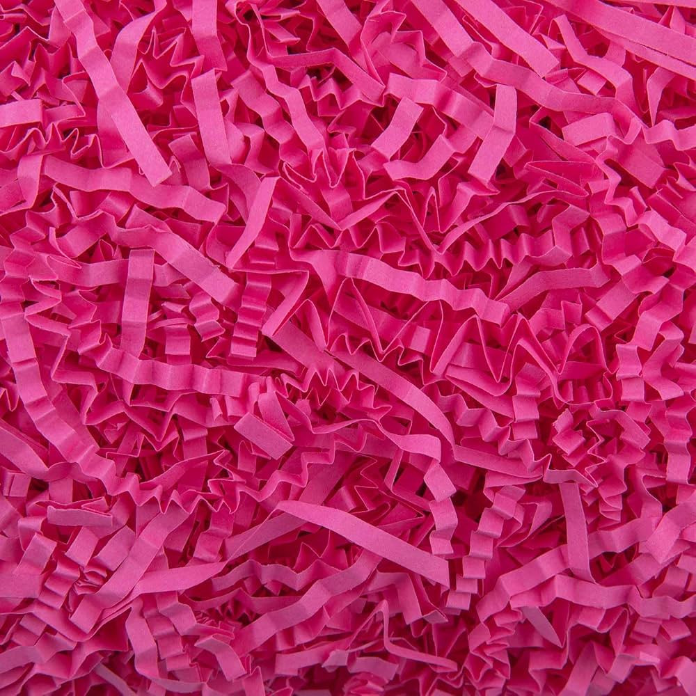 Caleihd Crinkle Cut Paper Shred Filler Gift Cushion Streamer Hot Pink | Amazon (US)