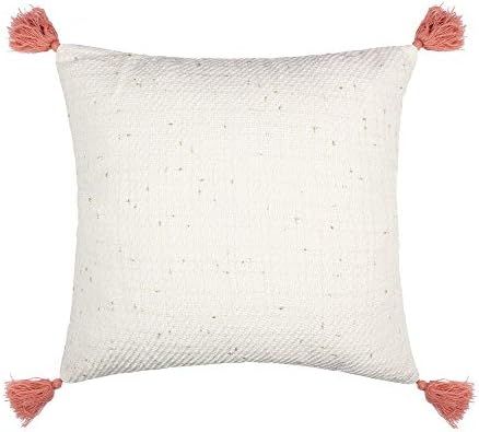 Levtex home - Loretta - Decorative Pillow (18 x 18in.) - Gold Slub - Cream, Gold and Blush | Amazon (US)