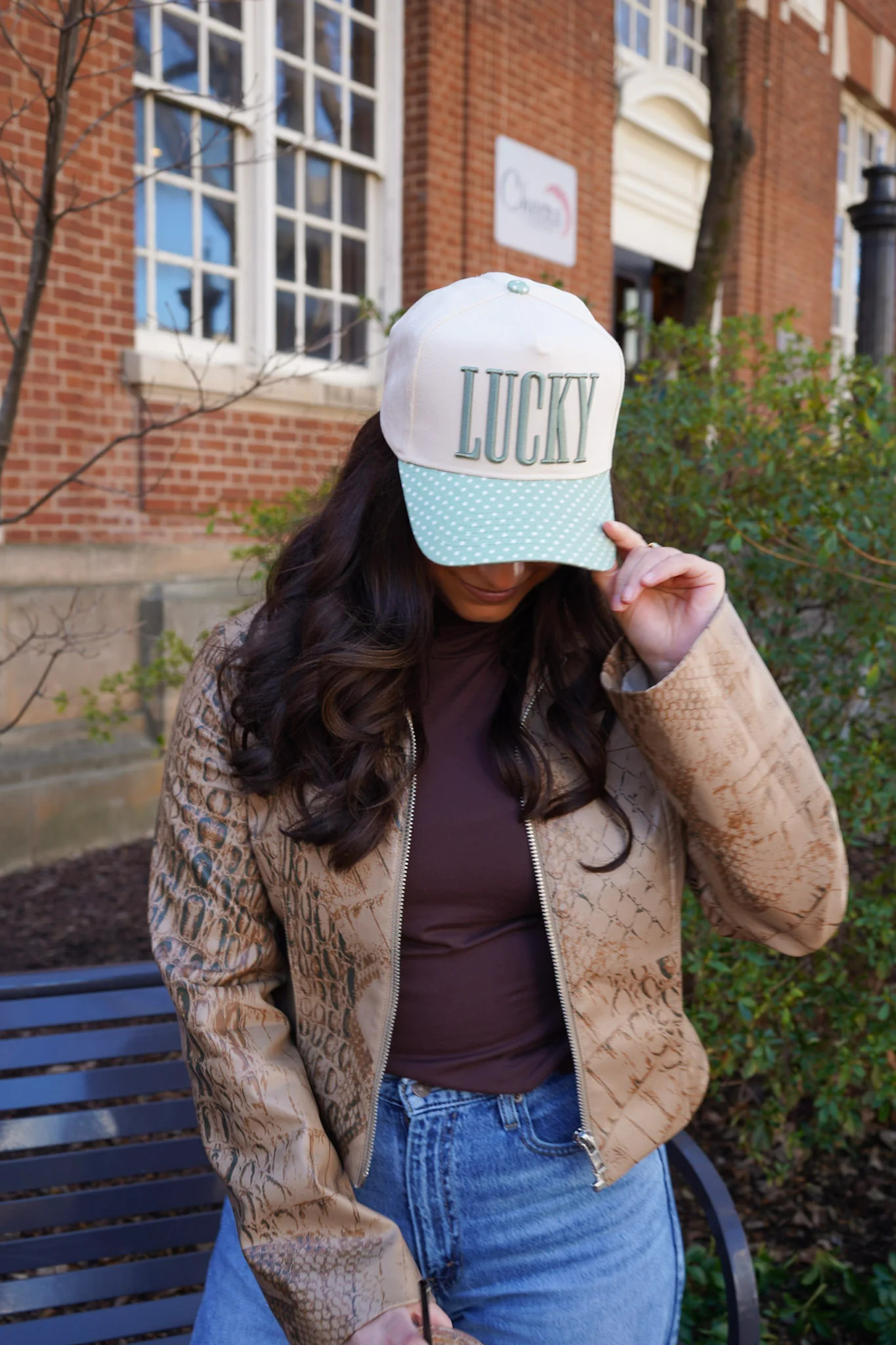 Lucky - Green Polka Dot Trucker Hat | KenzKustomz