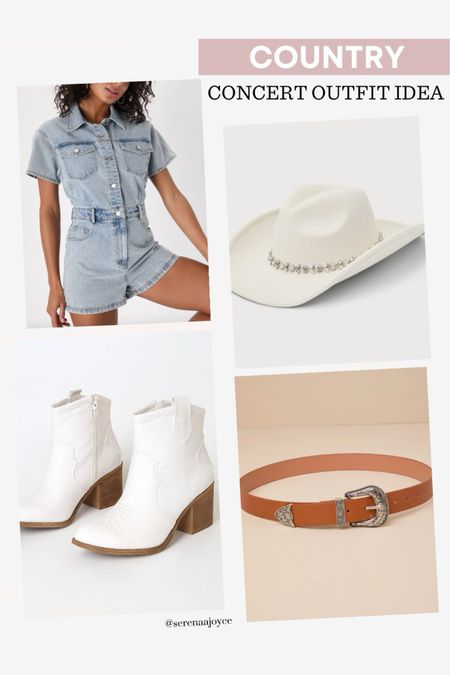 Heading to a country concert? Here’s a cute outfit idea I’m loving!

Country concert outfit, concert outfit, concert outfits, denim romper, cowboy boots, cowgirl boots

#LTKFestival #LTKmidsize #LTKsalealert