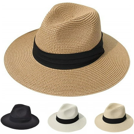 AURORA TRADE Ladies Hat Wide Brim Sun Protection Wide Applications Simple Pure Color Straw Hat for B | Walmart (US)
