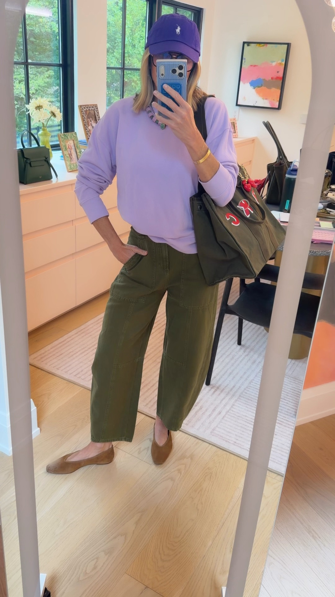 Mom on the Go in 💜💚