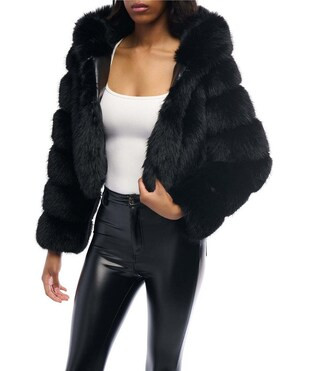 Azalea Wang Jolene Faux Fur Hooded Filled Jacket | Dillard's | Dillard's