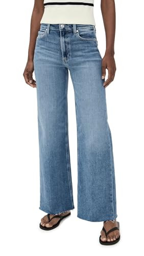 PAIGE Women's Anessa 31" Jeans with Raw Hem, Showtime, Blue, 29 | Amazon (US)
