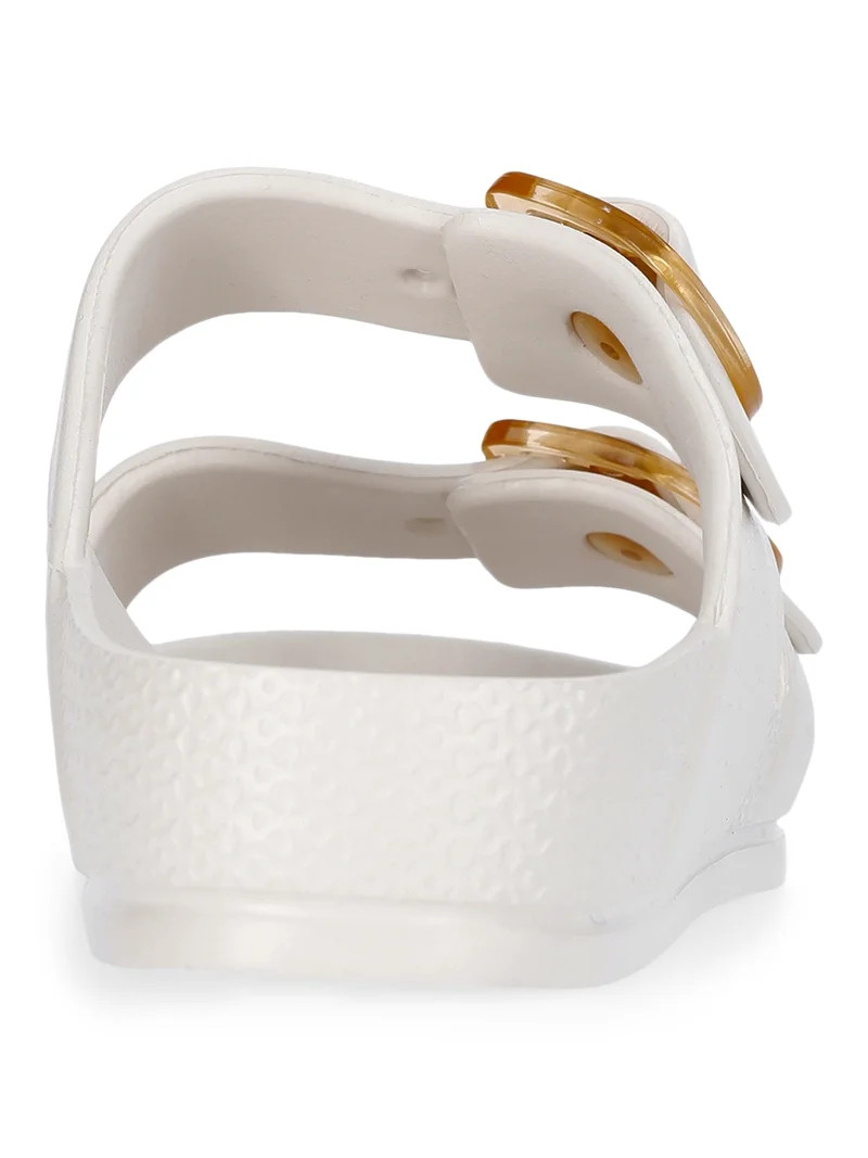 Time and Tru Women's Double Buckle EVA Slide Sandals - Walmart.com | Walmart (US)