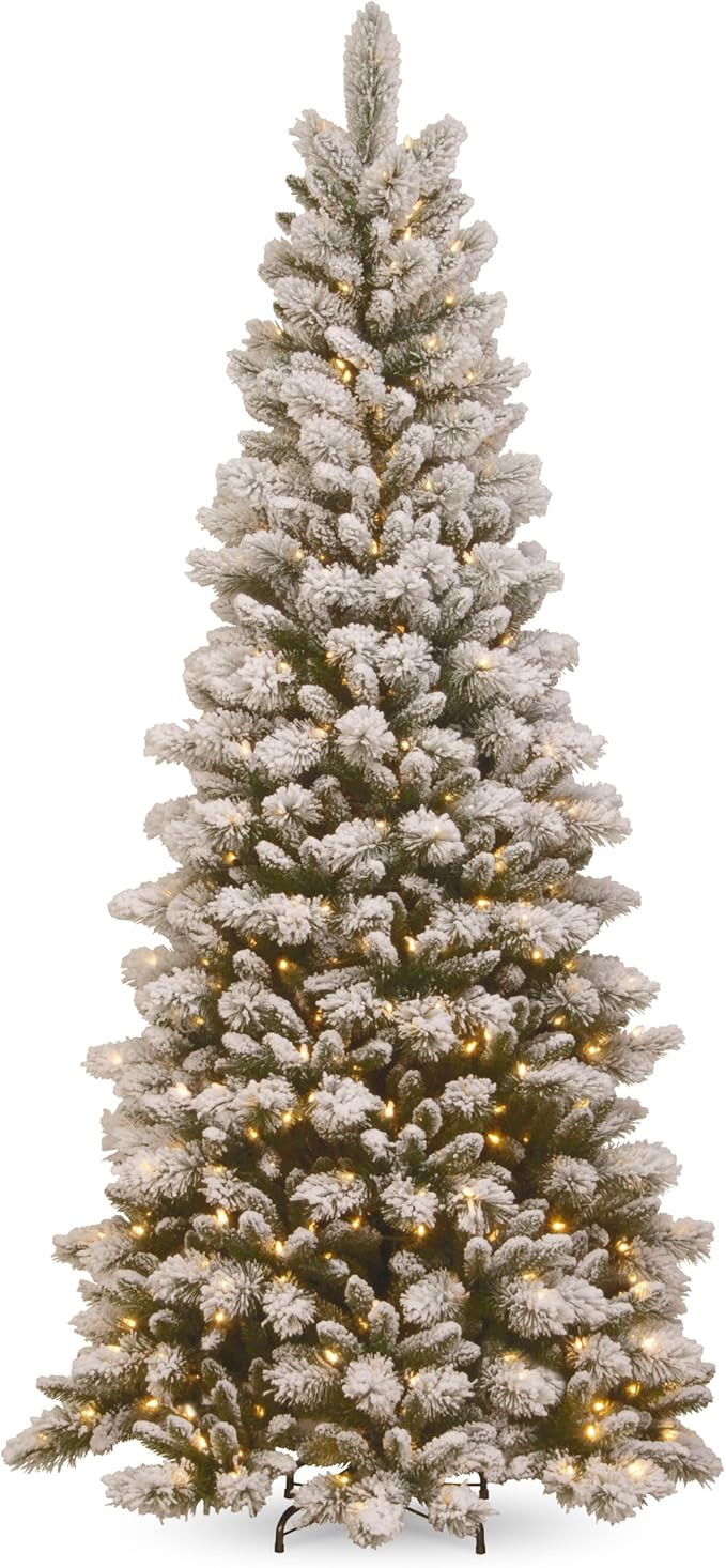 National Tree 7.5 Foot Snowy Westwood Slim Pine Tree | Amazon (US)