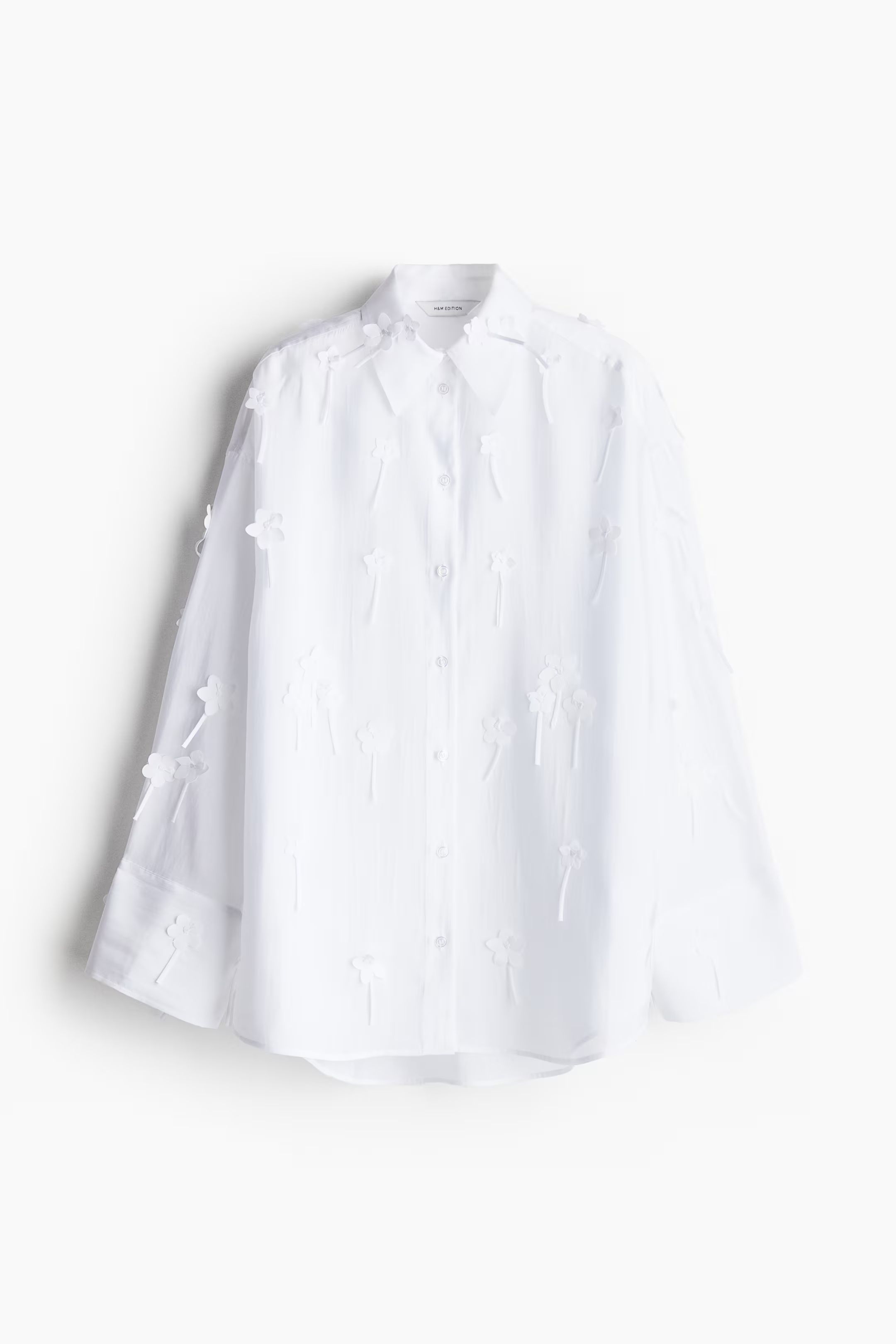 Oversized appliquéd shirt | H&M (UK, MY, IN, SG, PH, TW, HK)