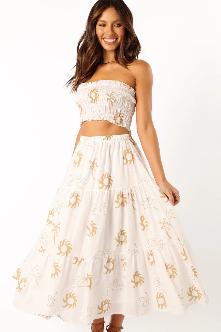 Francesca Two Piece Set - White Beige | Petal & Pup (US)