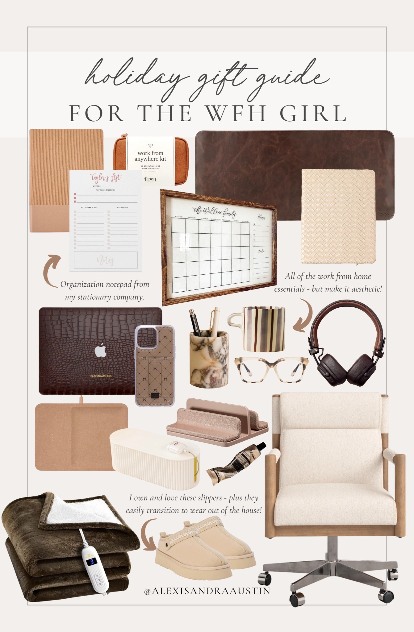 Holiday gift guide for the WFH girl in your life! From elevated everyday essentials to cozy finds, shop all of my favorite at home finds.

Home finds, gift guide, holiday gifting inspo, work from home guide, work from home essentials, neutral home finds, office essentials, desk chair, Wayfair, Etsy, CB2, shop the look!

#LTKGiftGuide #LTKHome #LTKHoliday