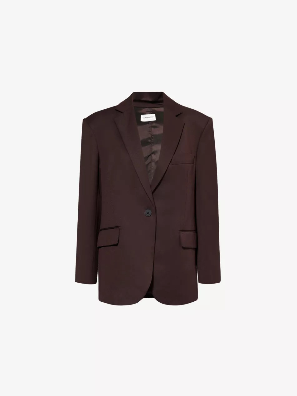 Lyra ingle-breasted oversized woven-blend blazer | Selfridges